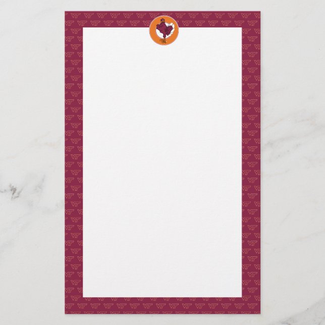 Virginia Tech Hokie Bird Stationery (Front)