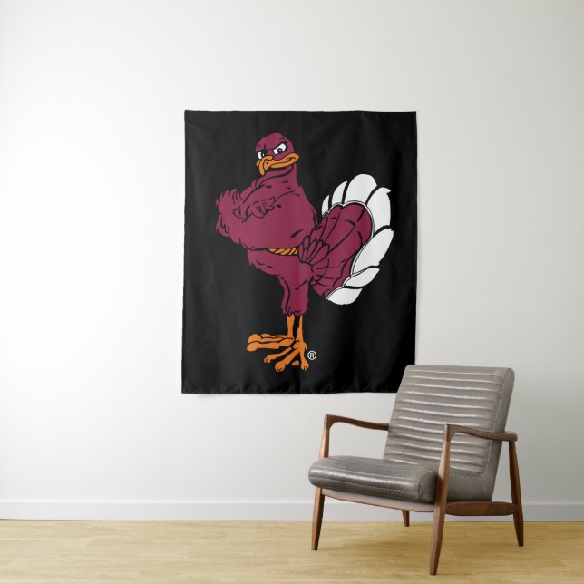 Virginia Tech Hokie Bird Tapestry (In Situ)