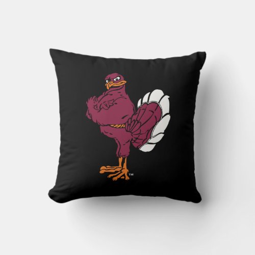 Virginia Tech Hokie Bird Throw Pillow