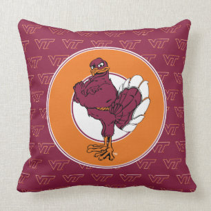 Virginia Tech Hokie Bird Throw Pillow