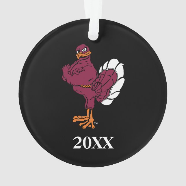 Virginia Tech Hokie Ornament (Back)
