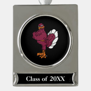 Virginia Tech Hokie Silver Plated Banner Ornament