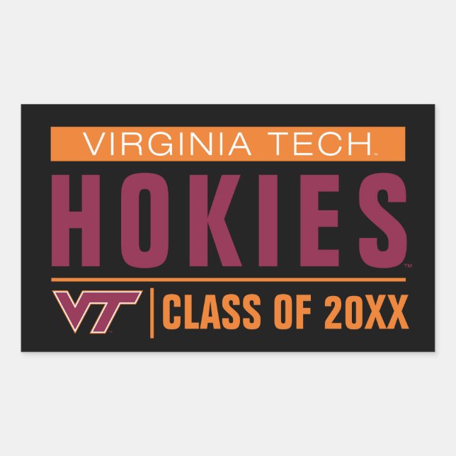 Virginia Tech Hokies Alumni Rectangular Sticker (Front)