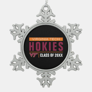 Virginia Tech Hokies Alumni Snowflake Pewter Christmas Ornament