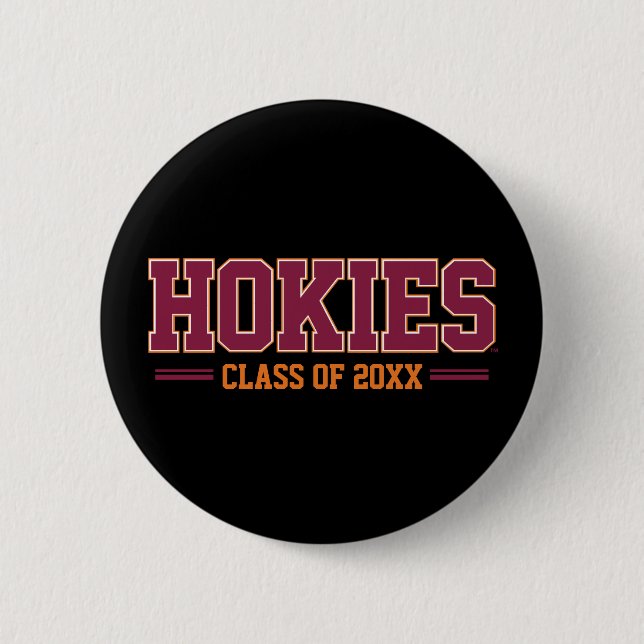 Virginia Tech Hokies Class Year Pinback Button (Front)