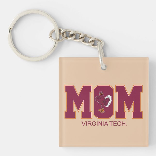 Virginia Tech Mom Keychain (Front)