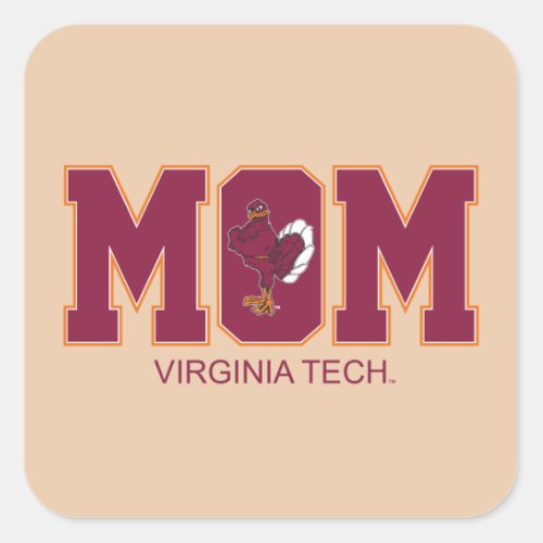 Virginia Tech Mom Square Sticker