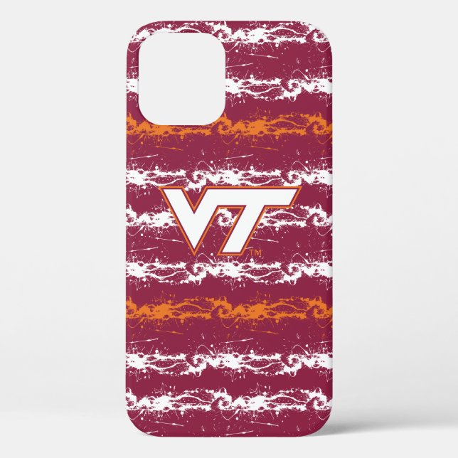 Virginia Tech | Paint Splash Graffiti Pattern  Case-Mate iPhone Case (Back)