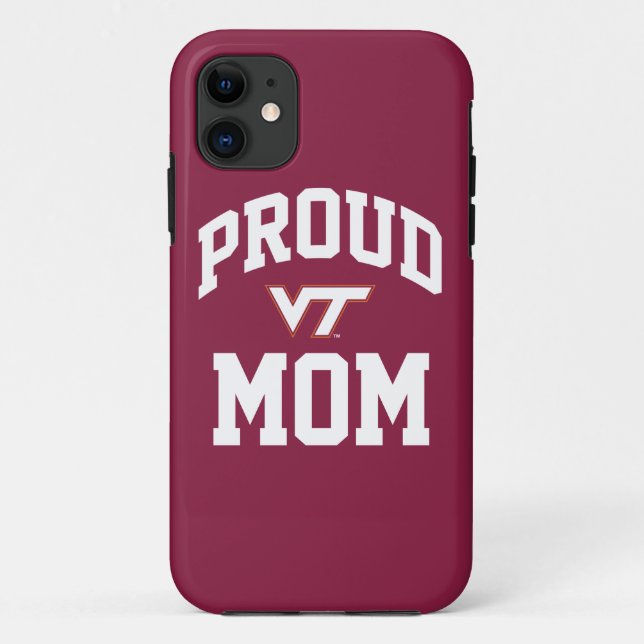 Virginia Tech Proud Mom Case-Mate iPhone Case (Back)