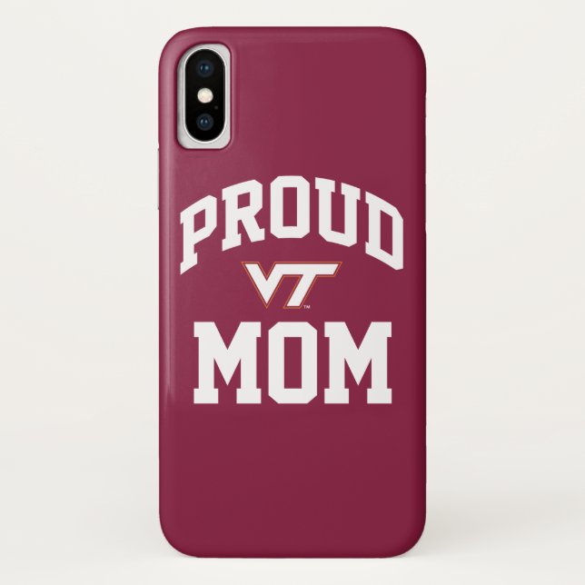 Virginia Tech Proud Mom Case-Mate iPhone Case (Back)