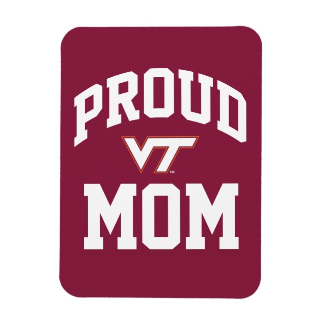 Virginia Tech Proud Mom Magnet (Vertical)