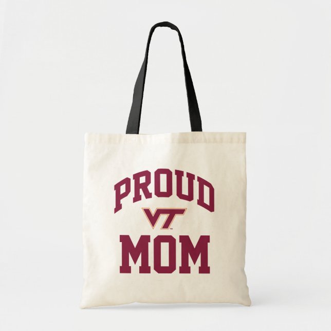 Virginia Tech Proud Mom Tote Bag (Front)