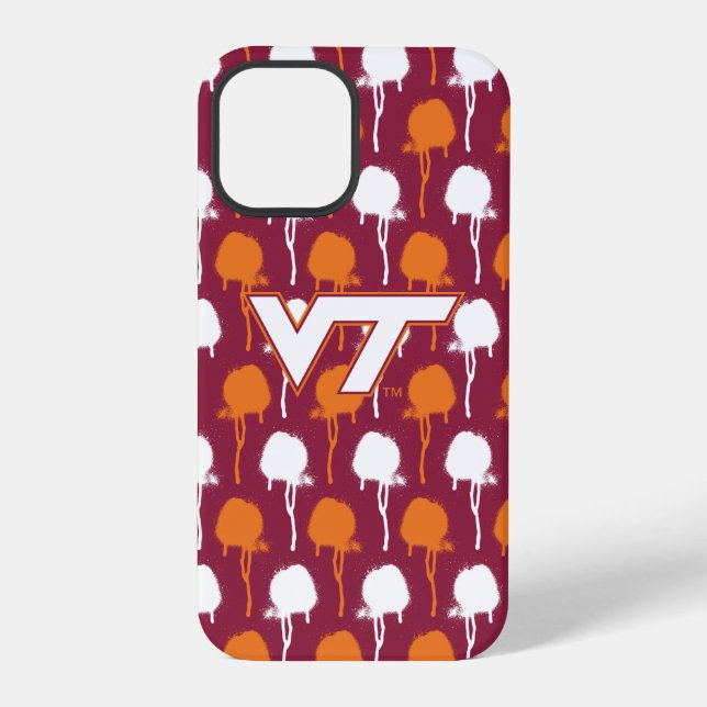 Virginia Tech | Spray Drip Graffiti Pattern  Iphone Case (Back)