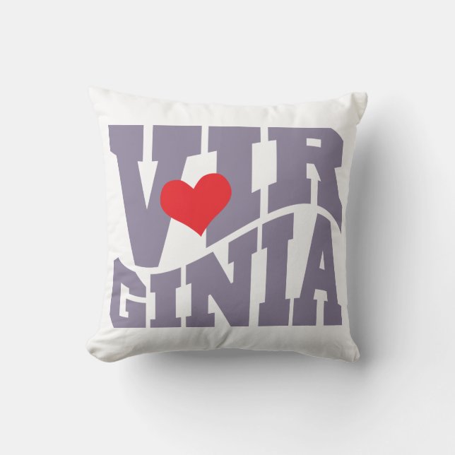 Virginia Throw Pillow (Front)