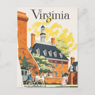 Virginia Travel Poster Postcard