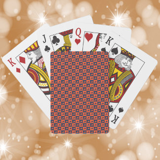 Virginia US State Orange and Blue Pattern Poker Cards