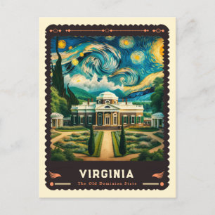 Virginia Vincent Van Gogh Inspired Postcard