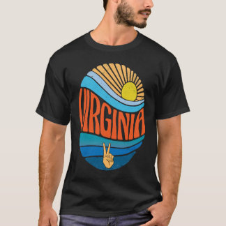 Virginia Vintage Sunset Virginia Groovy Tie Dye T-Shirt