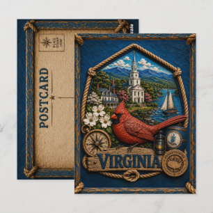 Virginia Vintage Travel Postcard
