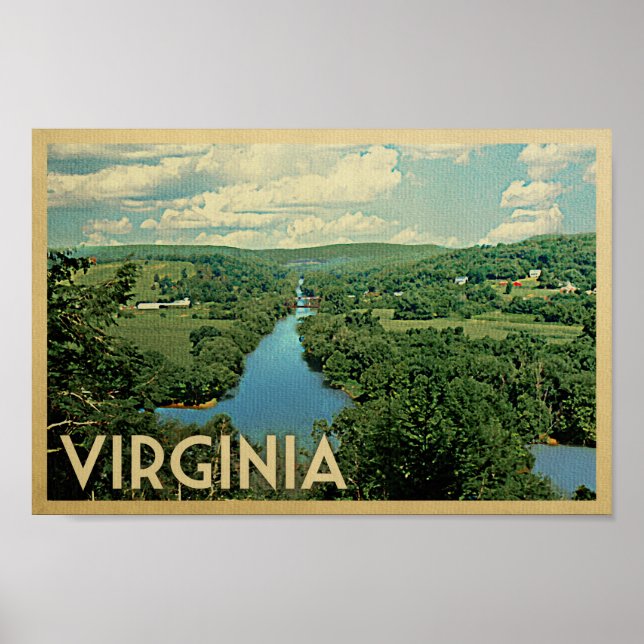 Virginia Vintage Travel Poster James River (Front)