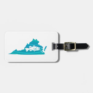 Virginia Wave Fishing Luggage Tag