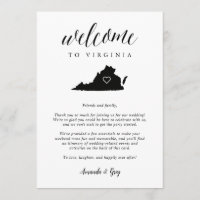 Virginia Wedding Welcome Letter & Itinerary