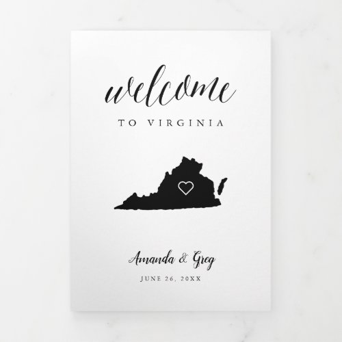 Virginia Wedding Welcome Letter  Itinerary Tri_Fold Program