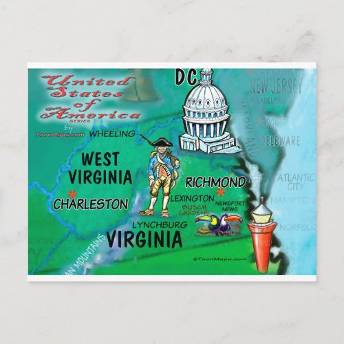 Virginia West Virginia USA Postcard
