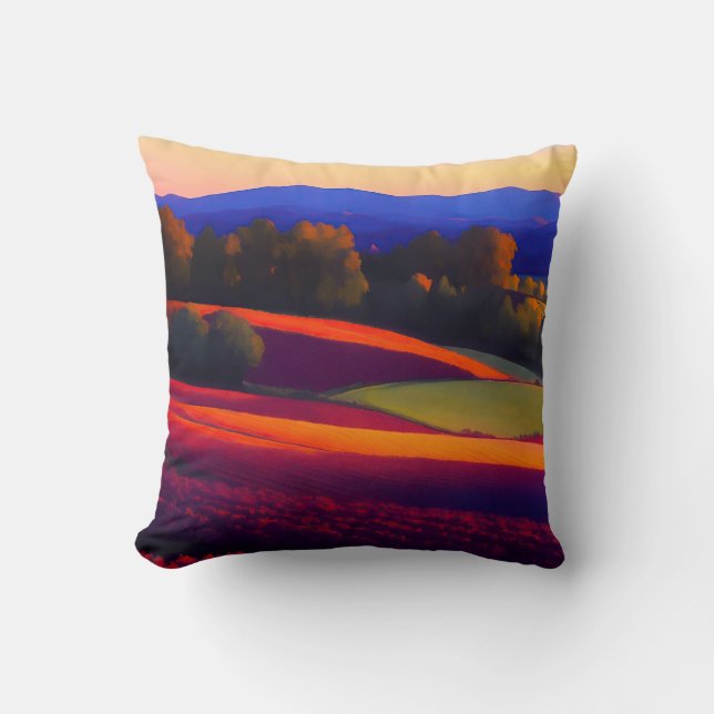 Virginia Wine Country Throw Pillow (Front)