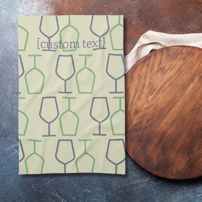 Virginia Wine Glass Kitchen Towels (Personalized kitchen towel, Virginia wine)