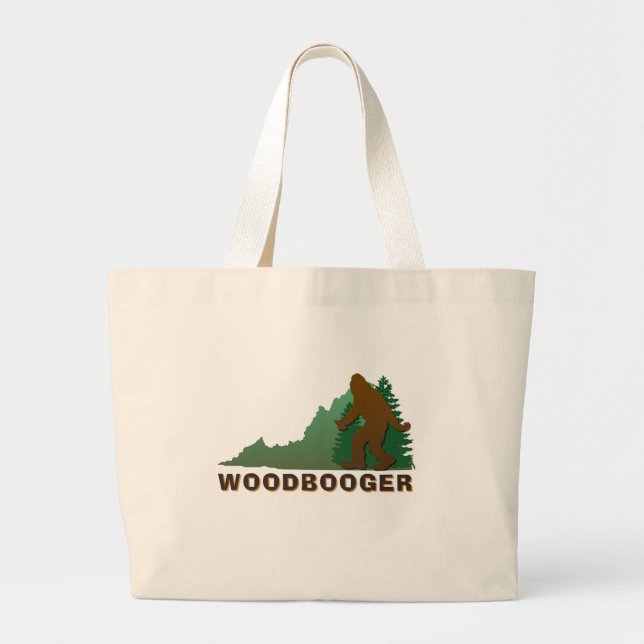 Virginia Woodbooger Large Tote Bag (Front)