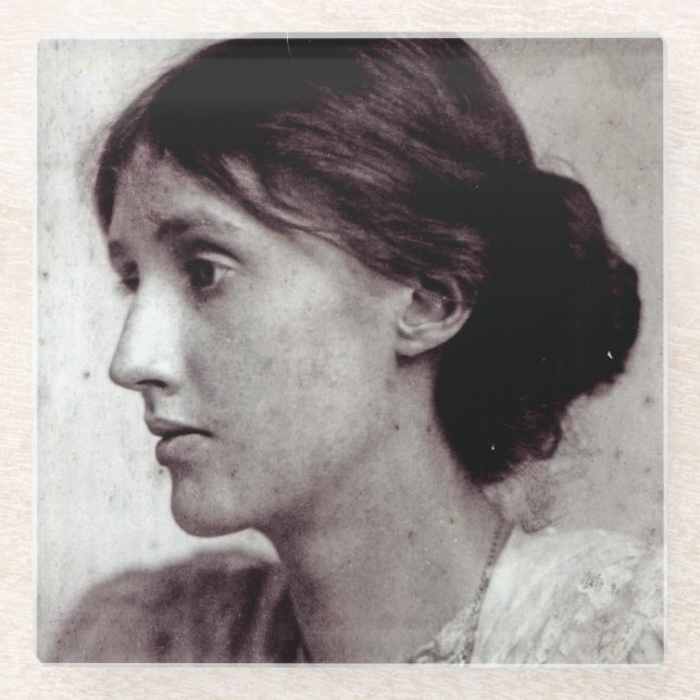 Virginia Woolf, 1902 Glass Coaster (Front)