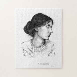 Virginia Woolf 2004 Ink Portrait Mark Westerfield Jigsaw Puzzle