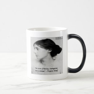 Virginia Woolf Anonymous Was A Woman Quote Color Morph Mug