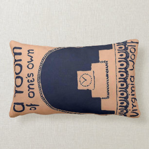 Virginia Woolf Book Cover A Room of One's Own Lumbar Pillow