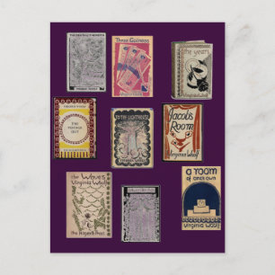 Virginia Woolf Books Postcard