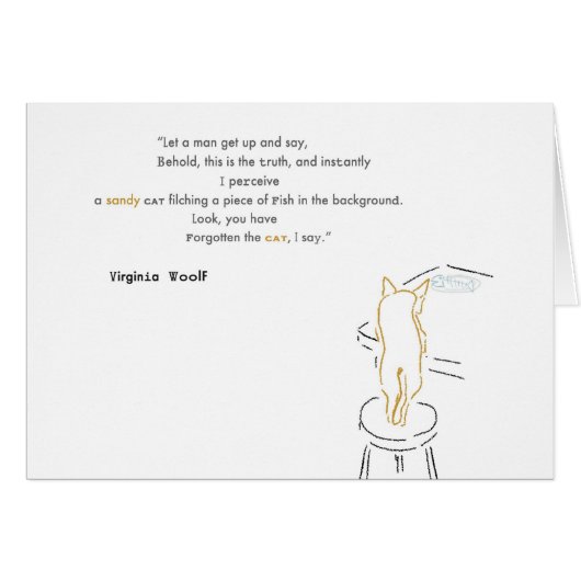 Virginia Woolf Filching Cat Cards (Front Horizontal)