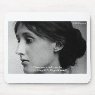 Virginia Woolf "Find Peace" Wisdom Quote Gifts Mouse Pad