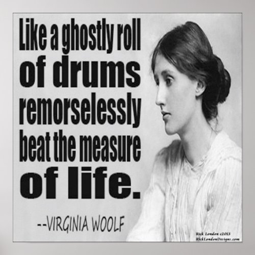 Virginia Woolf Ghostly Roll Quote Poster