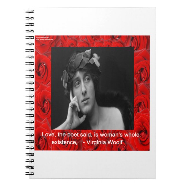 Virginia Woolf & Love Quote Notebook (Front)