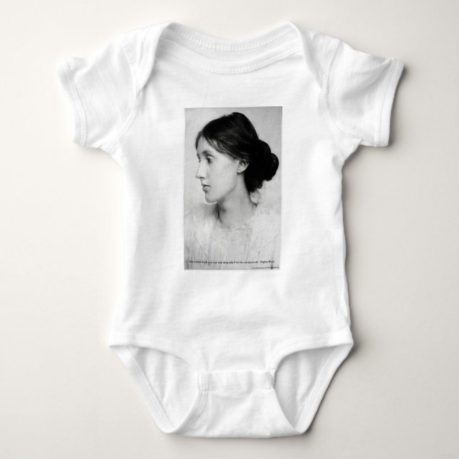 Virginia Woolf "Love Well" Love Quote Mugs & Gifts Baby Bodysuit (Front)