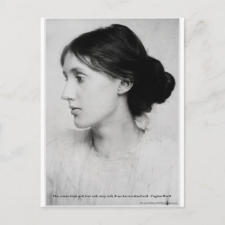 Virginia Woolf "Love Well" Love Quote Mugs & Gifts Postcard