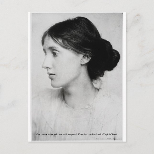 Virginia Woolf "Love Well" Love Quote Mugs & Gifts Postcard (Front)