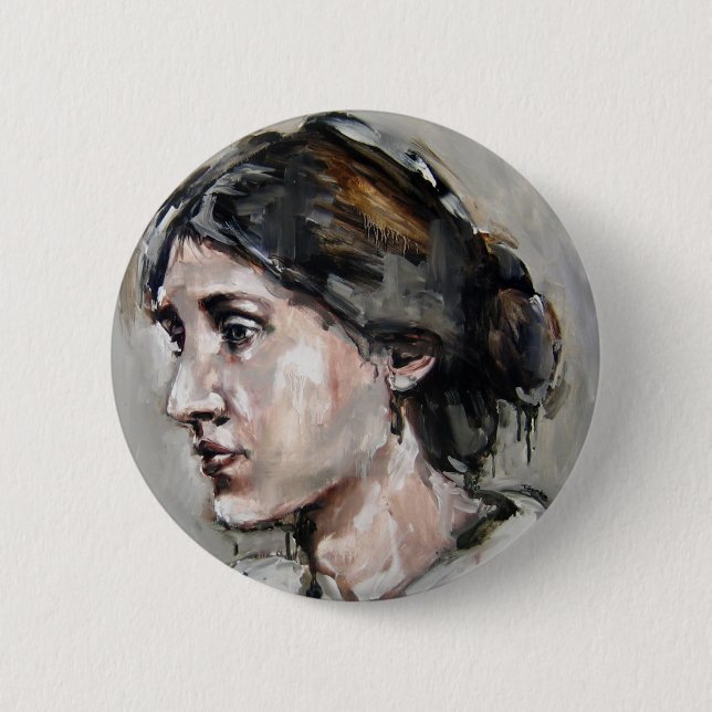 Virginia Woolf Pinback Button (Front)