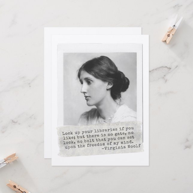 Virginia Woolf Quote - Icons of Women's History (Front/Back In Situ)
