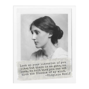 Virginia Woolf Quote - Icons of Women's History Acrylic Print