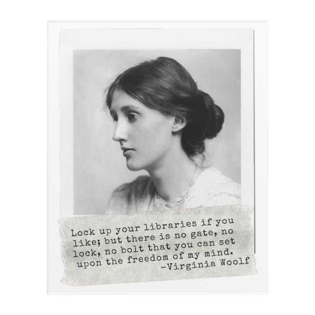 Virginia Woolf Quote - Icons of Women's History Acrylic Print (Front)
