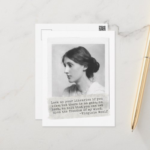 Virginia Woolf Quote _ Icons of Womens History Postcard