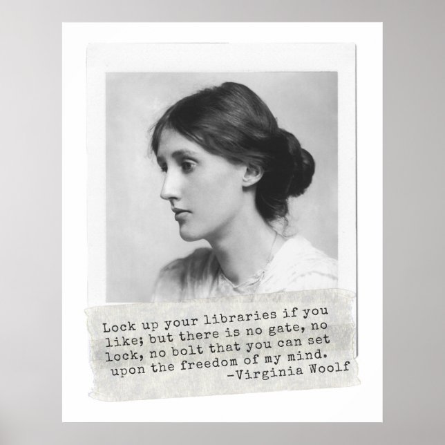 Virginia Woolf Quote - Icons of Women's History Poster (Front)