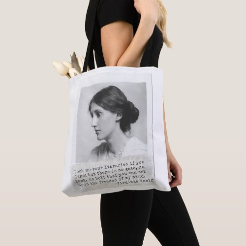 Virginia Woolf Quote _ Icons of Womens History Tote Bag